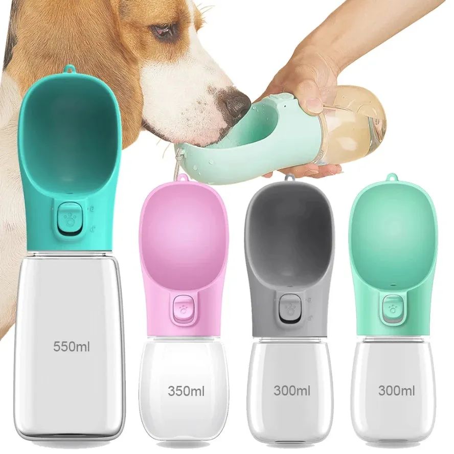 3 in 1 Pet Water Bottle for Dogs and Cats - Leakproof Travel Drinking Container for Outdoor Adventures