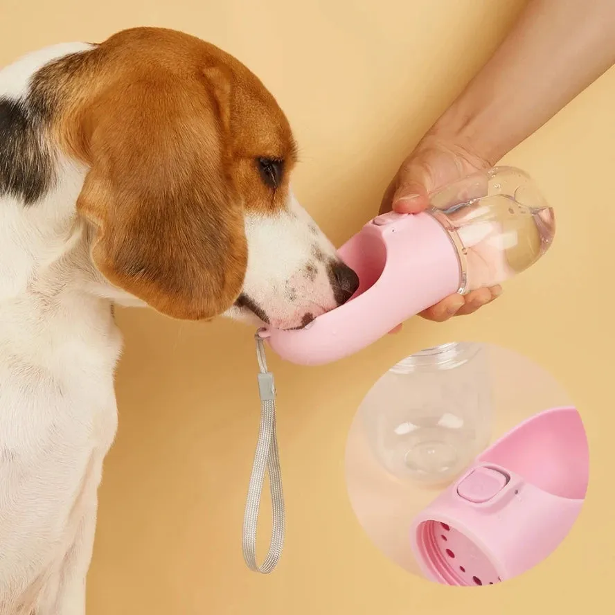 3 in 1 Pet Water Bottle for Dogs and Cats - Leakproof Travel Drinking Container for Outdoor Adventures