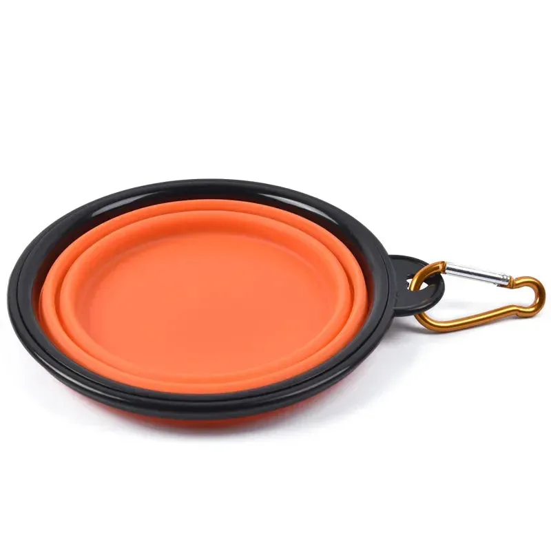 350ml Collapsible Dog Pet Folding Silicone Bowl Outdoor Travel Portable Puppy Food Container Feeder Dish Bowl Pet supplies