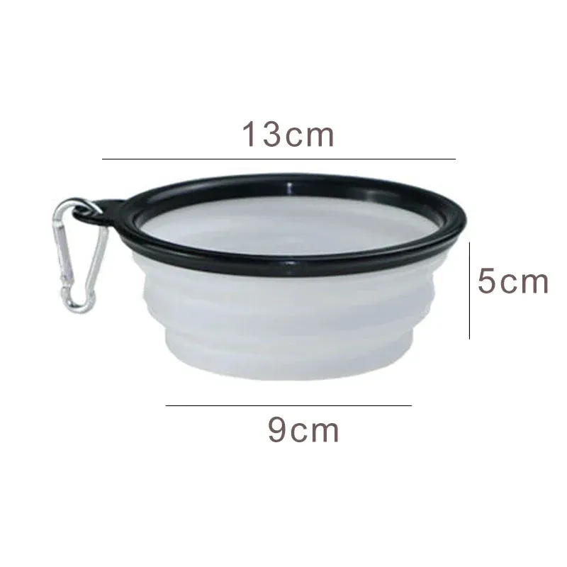 350ml Collapsible Dog Pet Folding Silicone Bowl Outdoor Travel Portable Puppy Food Container Feeder Dish Bowl Pet supplies
