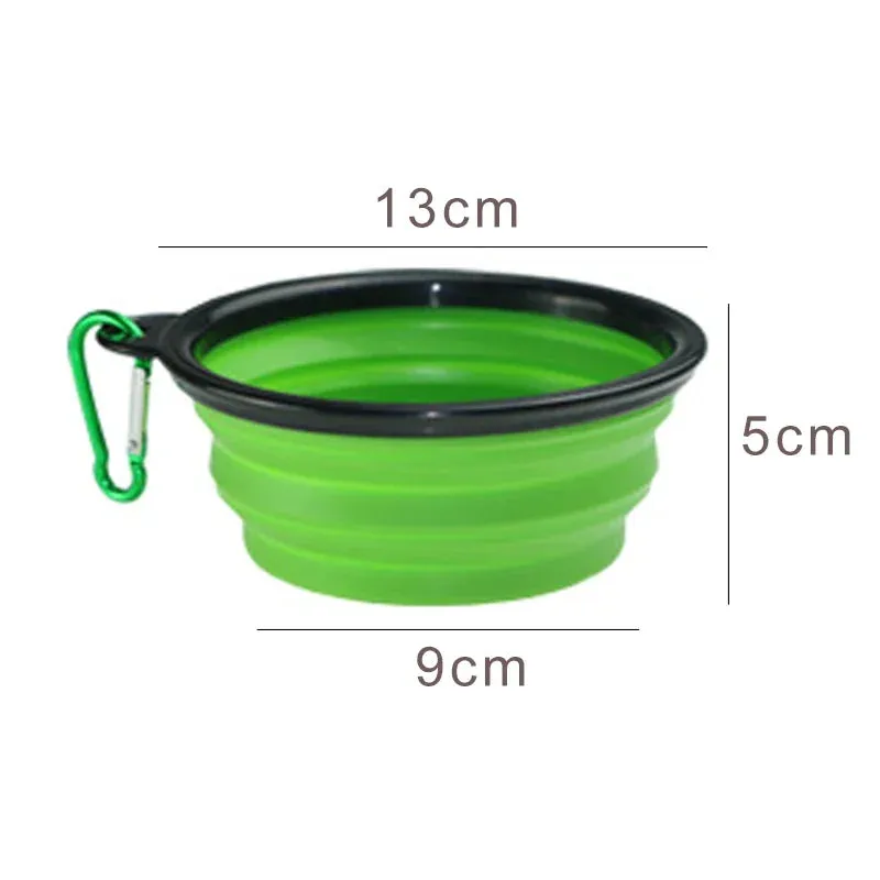 350ml Collapsible Dog Pet Folding Silicone Bowl Outdoor Travel Portable Puppy Food Container Feeder Dish Bowl Pet supplies