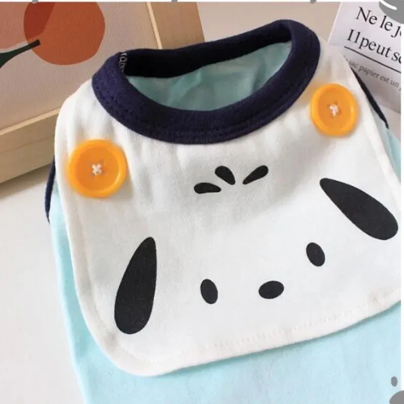 Blue Cotton Dog Vest with Turndown Collar | Costume for Teddy, Bulldog | Spring Summer Cat Clothes