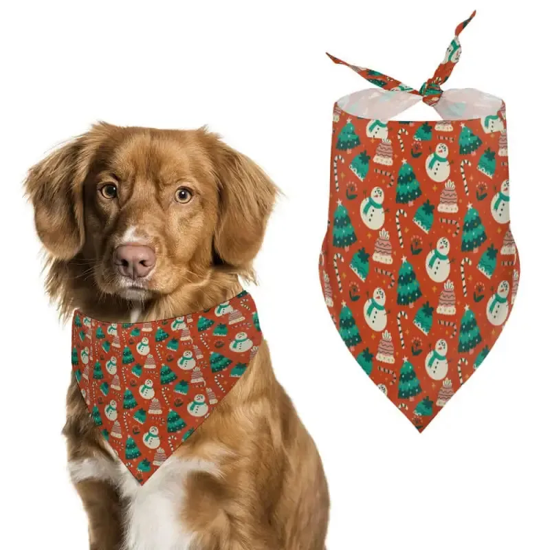 Christmas Snowman Dog Bandana for Festive Furry Friends
