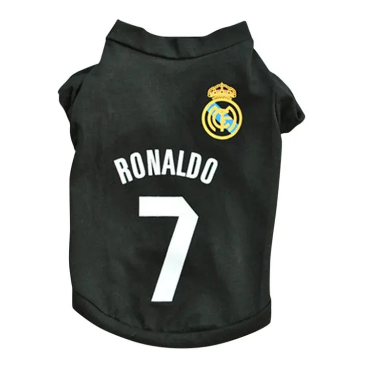 Cool Black Elastic Jersey Pet Dog Shirt | Sports Shirts with Numbers 85 & 7 | Stylish Dog Clothing