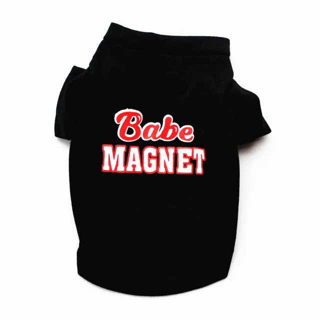 Cute Printed Summer tshirt Dog Clothes Cotton