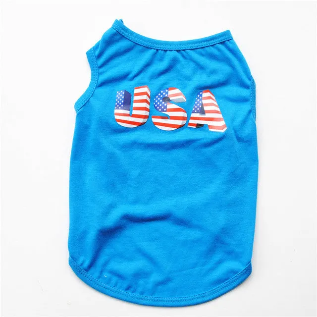 Cute Printed Summer tshirt Dog Clothes Cotton