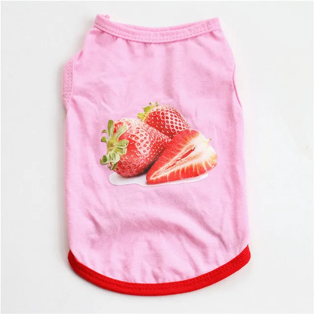 Cute Printed Summer tshirt Dog Clothes Cotton