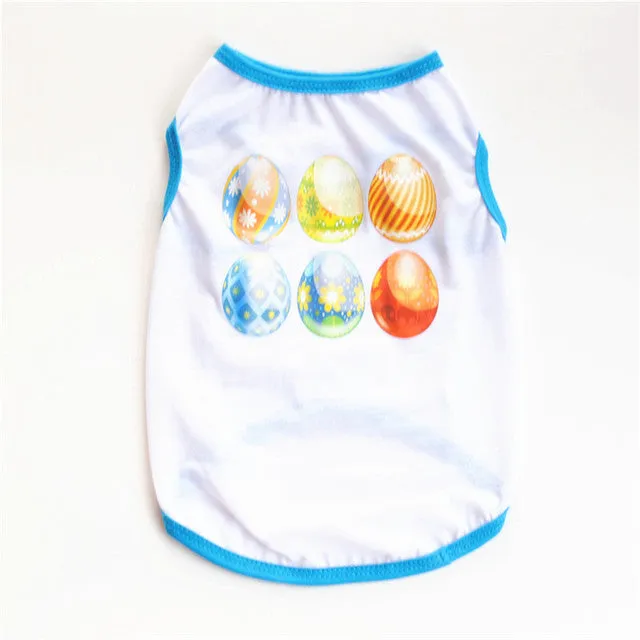 Cute Printed Summer tshirt Dog Clothes Cotton