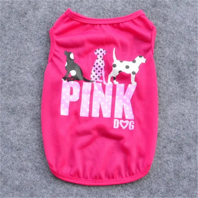 Cute Printed Summer tshirt Dog Clothes Cotton