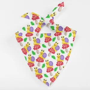 Dog Bandana - Snails and 'Shrooms