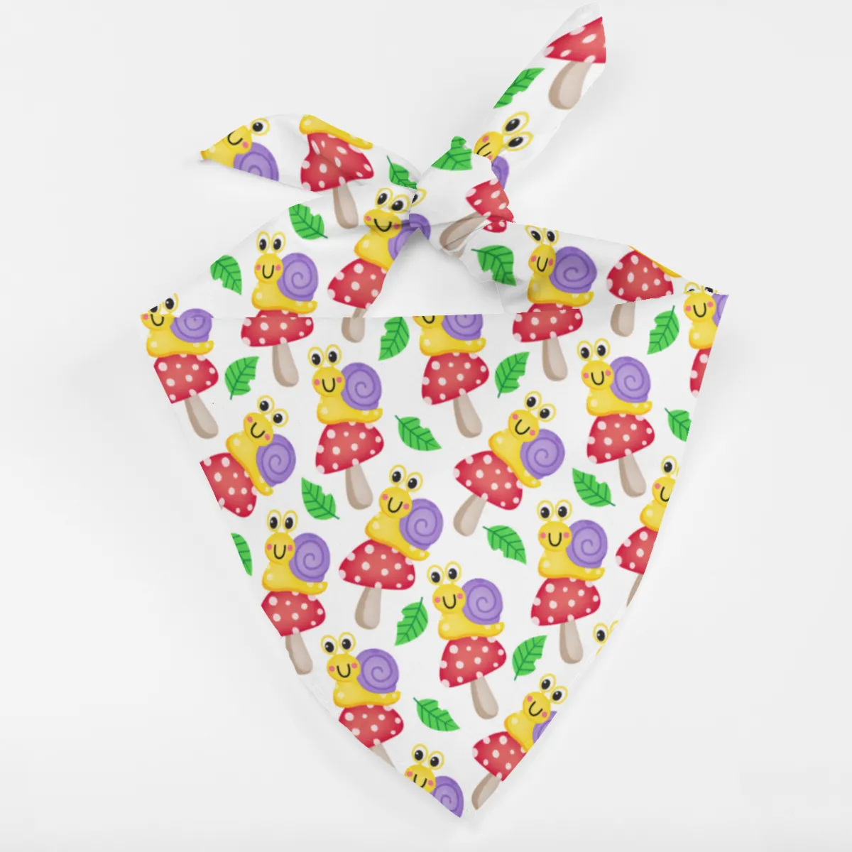 Dog Bandana - Snails and 'Shrooms