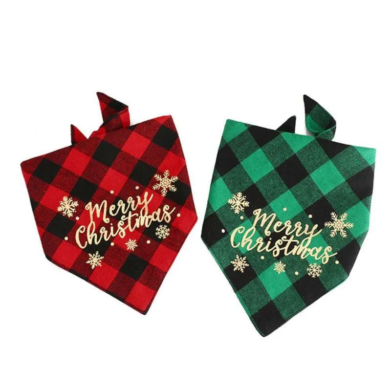 Dog Bandanas Pet Scarf Christmas Pet Triangle Bibs for Dogs Washable Bow Tie Collar Cat Dog Kerchief Small Large Dog Accessories