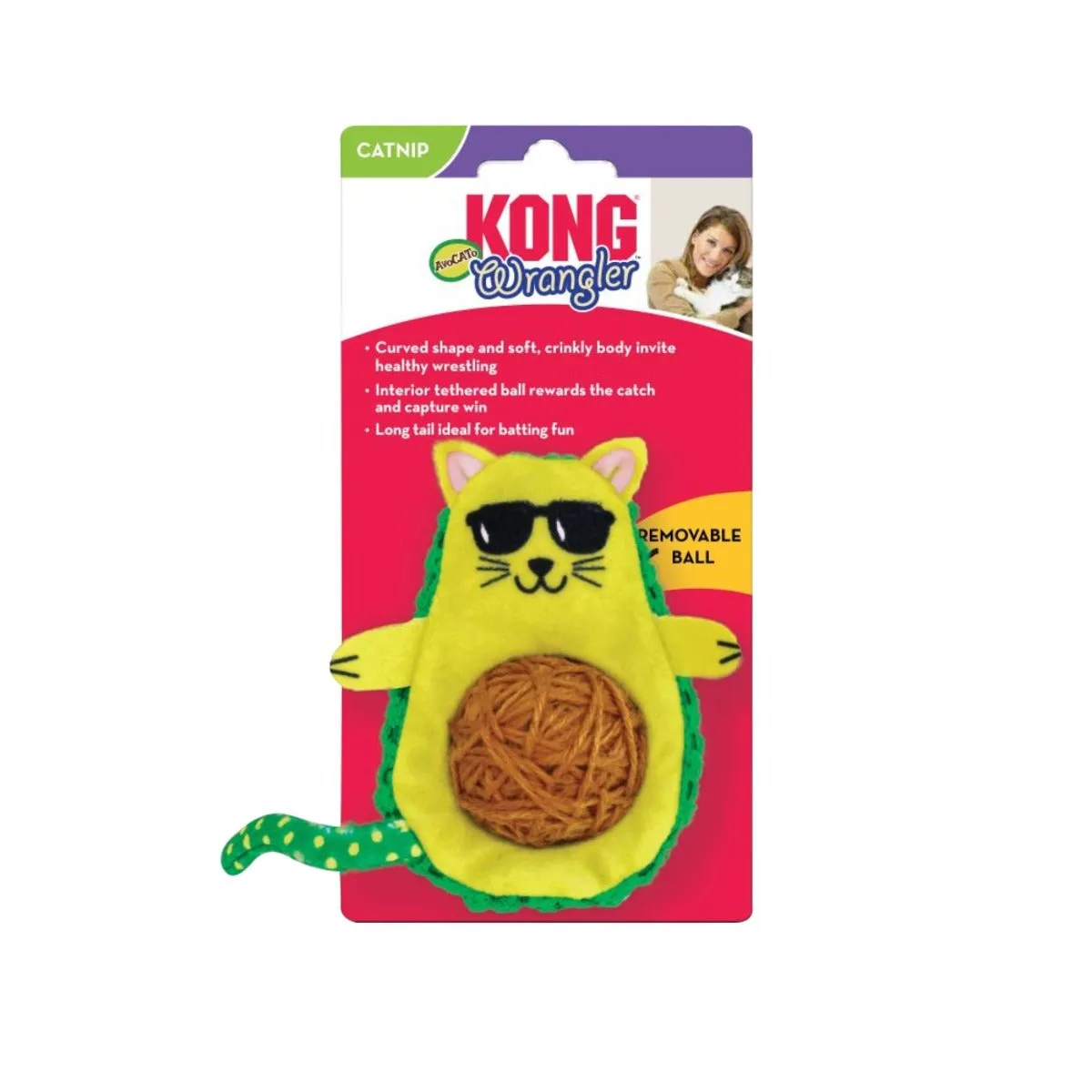 KONG Cat Toy - Wrangler Avocado (1 Size)