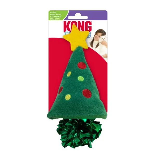 KONG Christmas Crackles Christmas Tree Cat Toy