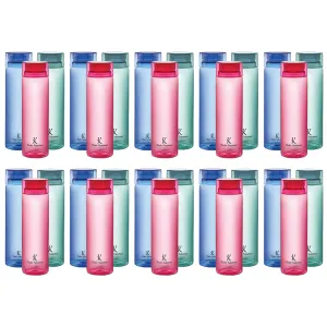 Kuber Industries Set of 6 Plastic Water Bottle | 1 Litre Round Plastic Water Bottle | Refrigerator Safe and BPA free PET Water Bottle |Perfect For School College Work Gym | Pack of 5 | Multicolour