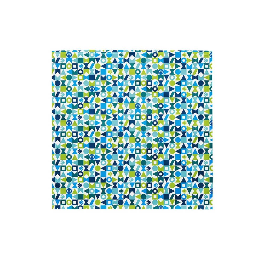 Mid Century Modern Blue Pawzl Pet Bandana