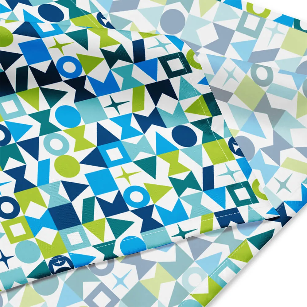 Mid Century Modern Blue Starzl Bandana