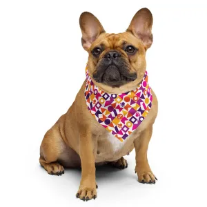 Mid Century Modern Orange Pawzl Pet Bandana