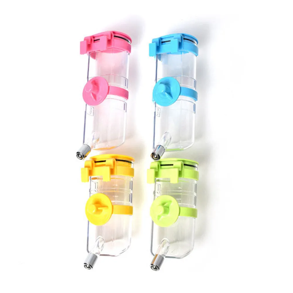 PAWS ASIA Manufacturers Wholesale High Quality Outdoor Travel Pet Plastic Water Bottle Attached To Pet Cage 500ML