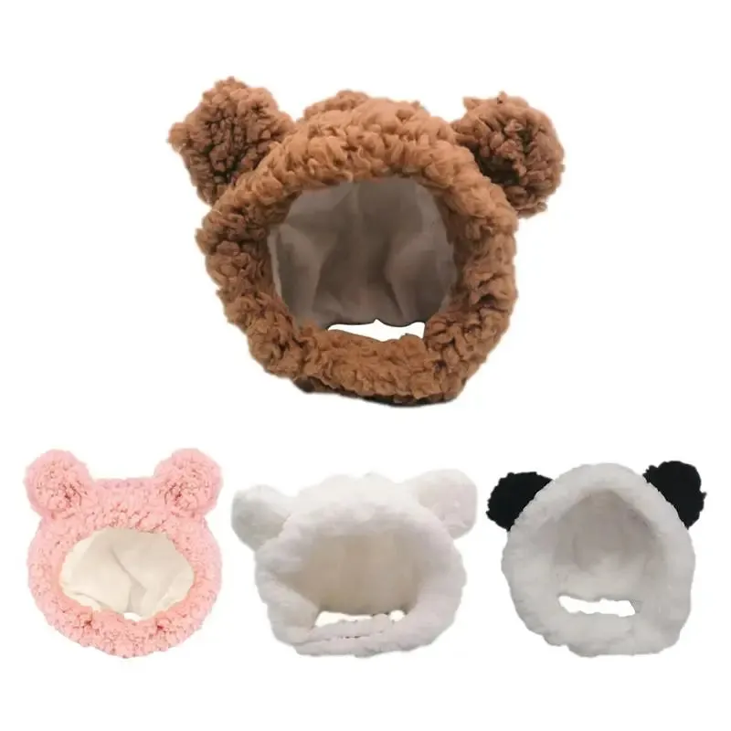 Pet Bear Headwear Breathable Warm Funny Rabbit Ears Puppy Headwear Costume Hat For Dog Kitten Puppies Cats home