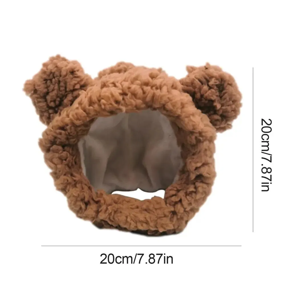 Pet Bear Headwear Breathable Warm Funny Rabbit Ears Puppy Headwear Costume Hat For Dog Kitten Puppies Cats home