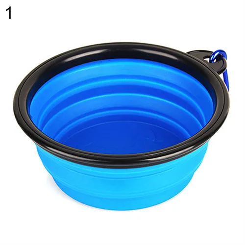 Pet Dog Portable Silicone Collapsible Travel Feeding Bowl Food Water Dish Feeder