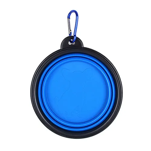 Pet Dog Portable Silicone Collapsible Travel Feeding Bowl Food Water Dish Feeder