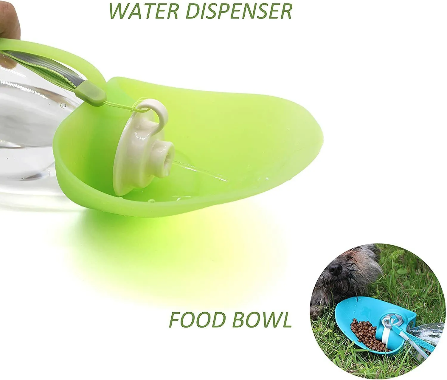 Pet Water Bottle for Travel Portable Water Dispenser for Dogs Pet Waste Bag 20Oz