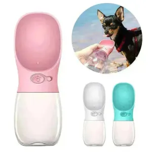 Portable Dog Water Bottle 350-550ML: Travel Bowl Dispenser