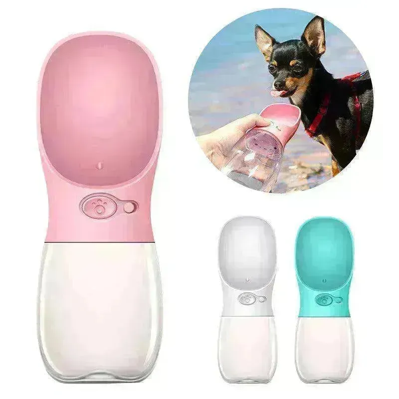 Portable Dog Water Bottle 350-550ML: Travel Bowl Dispenser