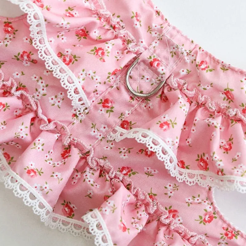 Printed Floral Dress with Harness