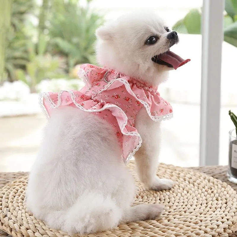 Printed Floral Dress with Harness