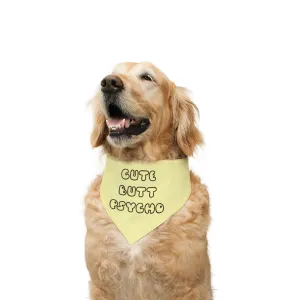 "Cute Butt Psycho" Printed Reversible Bandana for Dogs