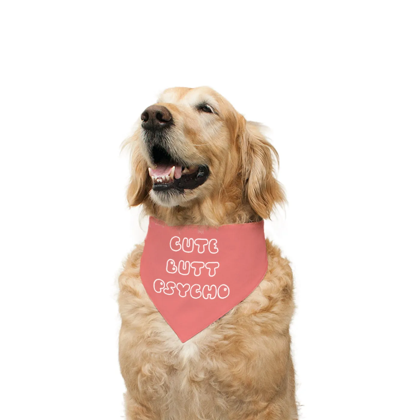 "Cute Butt Psycho" Printed Reversible Bandana for Dogs
