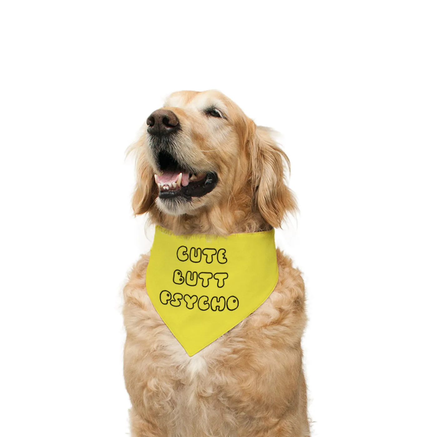 "Cute Butt Psycho" Printed Reversible Bandana for Dogs