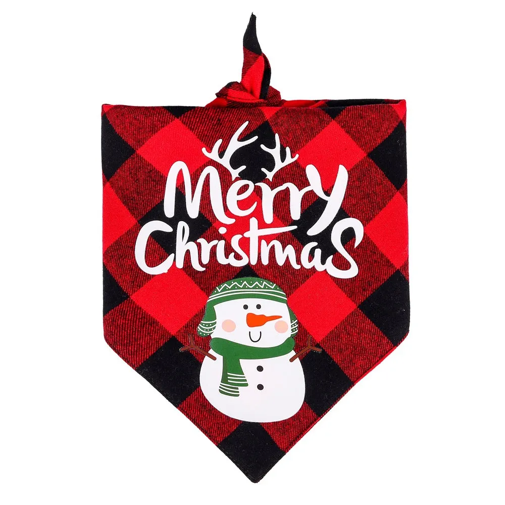 Stylish Christmas Dogs Bib Saliva Towel Pet Collar Scarf For Cat Dog Xams Decor Best Price