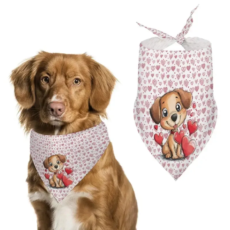 Valentine Hearts pet bandana