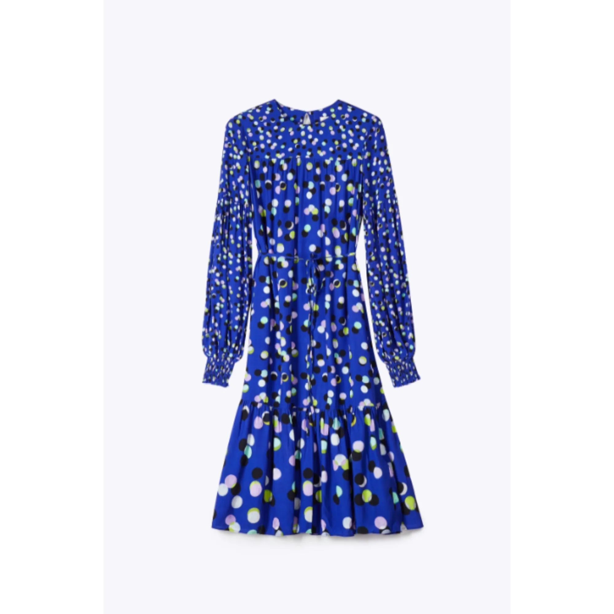 Women Wmd-Skylea-Midi Dress With Balloon Sleeve - Blue